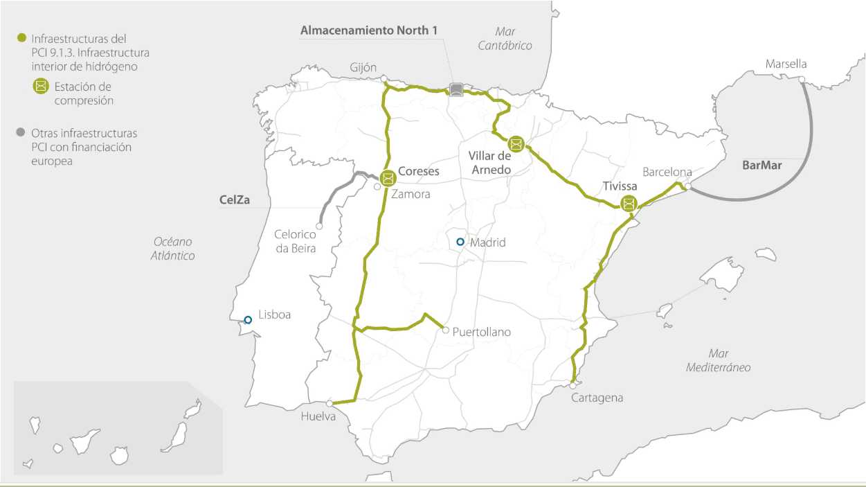Esta semana se inician las consultas en Asturias para la red troncal de Hidrógeno